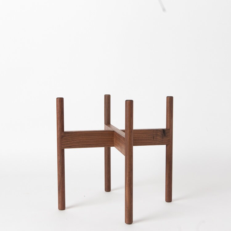 Medium Mid Century Modern Plant Stand | Wood Plant Stand, Reversible …