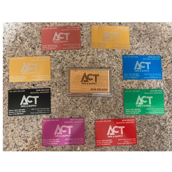 Metal Business Cards Etsy