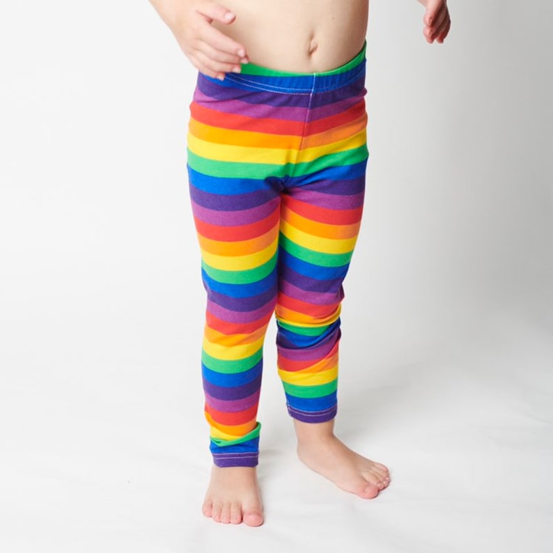 Baby Toddler Rainbow Leggings Rainbow Stripe Leggings Cotton Etsy Canada