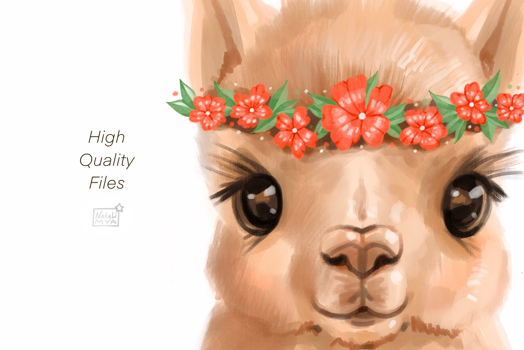 Digital cute llama PNG cliparts. Alpaca clip art. Cute animal | Etsy