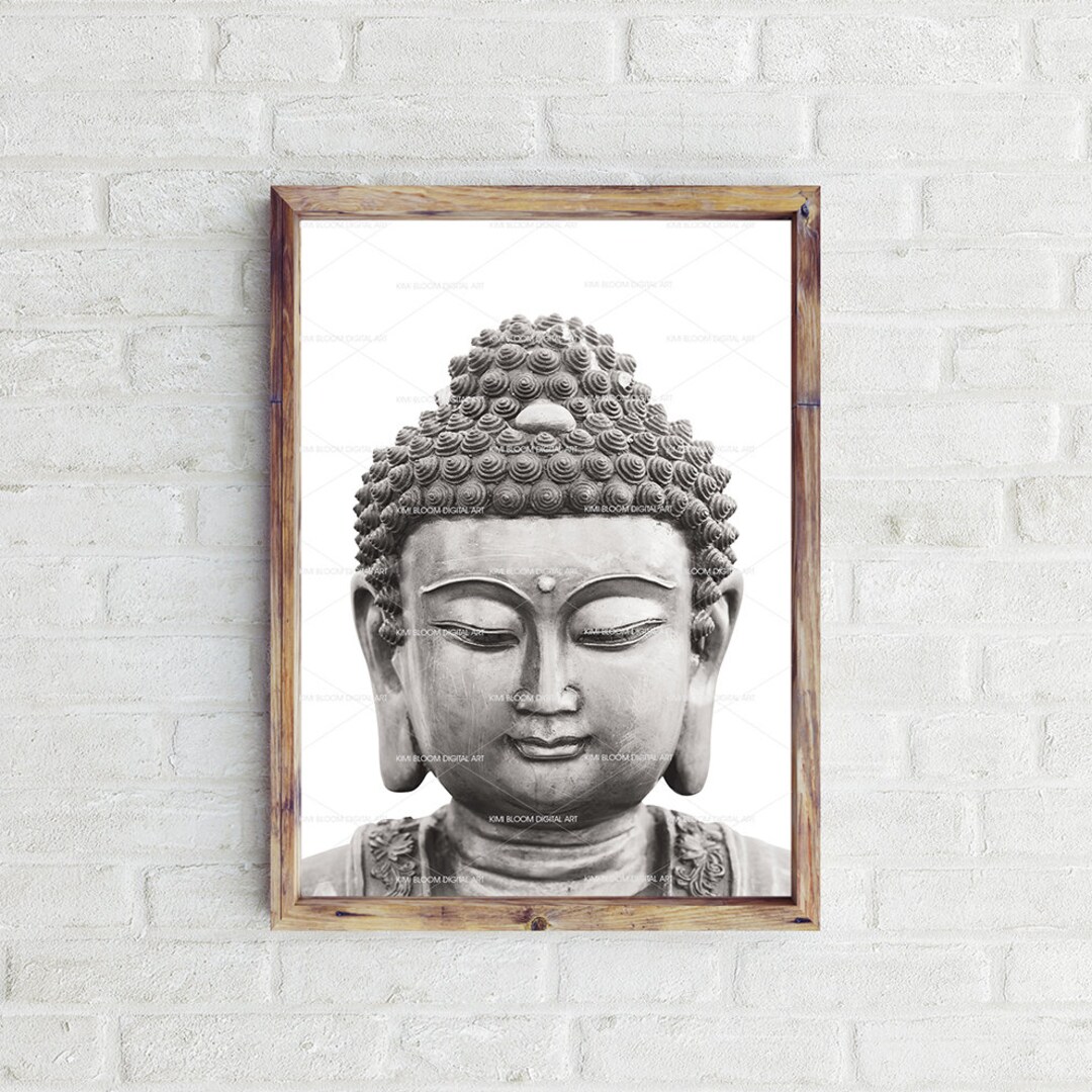 Buddha Print Buddha Wall Art Buddha Statue Poster Yoga Etsy