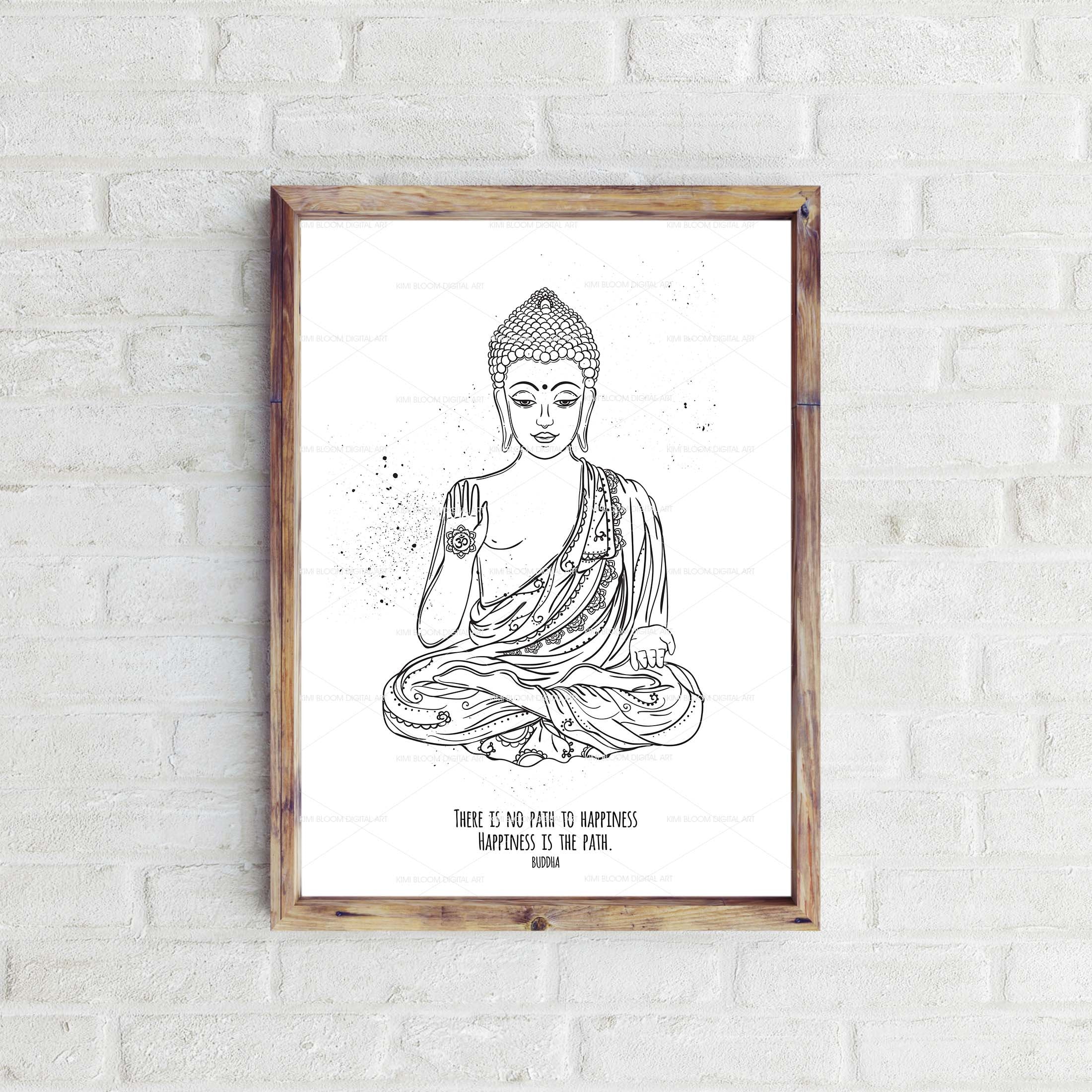 Buddha Wall Art Print- The Awakened – Maia Kay Art