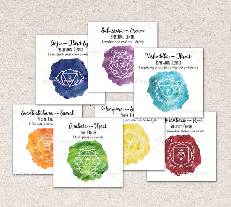 set-of-7-2sq-chakra-cards-chakra-art-seven-chakras-etsy