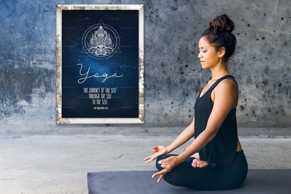 Namaste – and the meaning of, Yoga Quote, Black Print Art Print for Sale  by KimiBloom