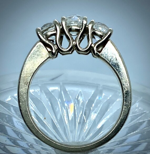 Vintage Estate Diamond Ring 3 Stone Old European … - image 7