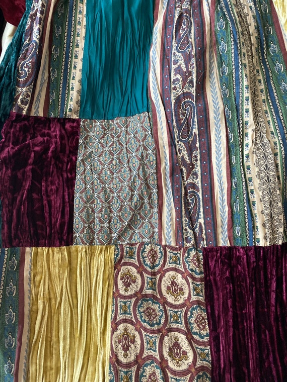 Double D Ranch Patchwork Prairie Dress Burgundy V… - image 10