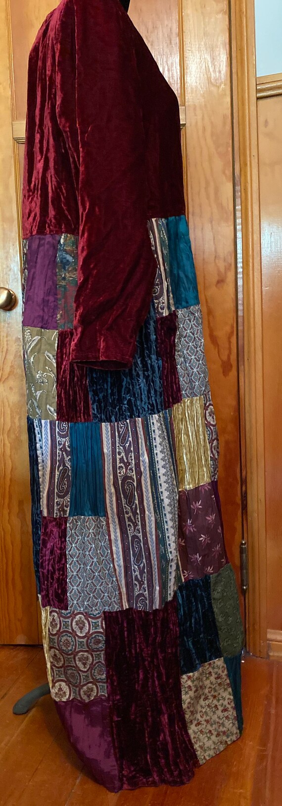 Double D Ranch Patchwork Prairie Dress Burgundy V… - image 7