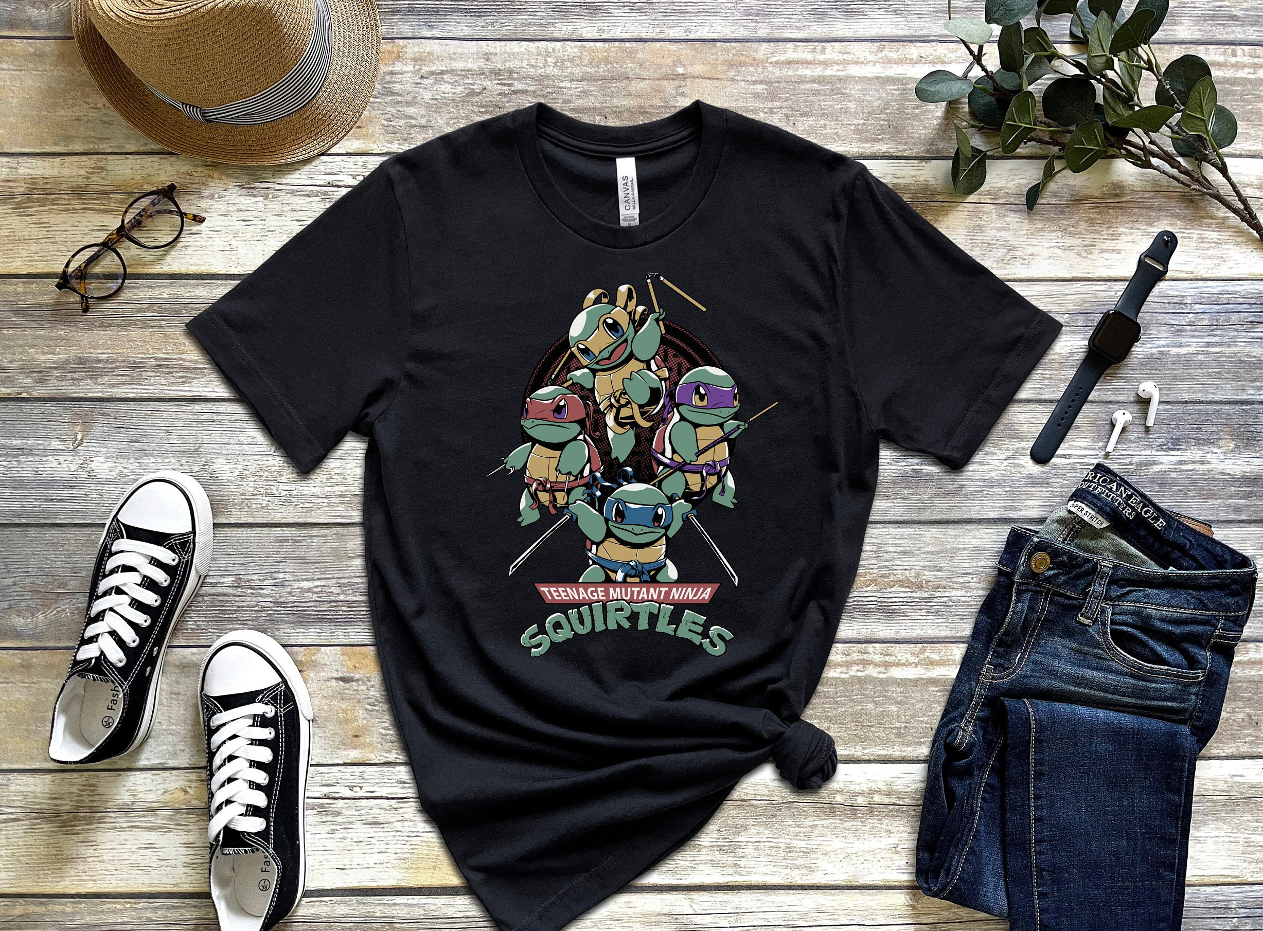 Teenage Mutant Ninja Turtles: Mutant Mayhem Turtle Heads T-Shirt Black / XL