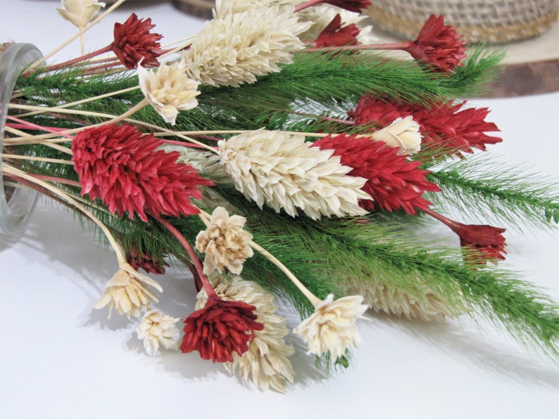 Wedding Centerpiece Wedding Decor Christmas Decor A Bunch of Dried Flowers in Glass Jar Christmas Gift Mantel Decor Rustic Home Decor