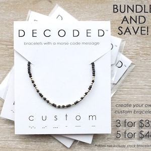CUSTOM BUNDLES - Morse Code Bracelet - Personalized Morse Code Jewelry - Custom Bracelet - Personalized Jewelry