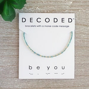 BE YOU - Morse Code Bracelet - Inspirational Jewelry - Gifts For Teens - Minimalist Bracelet - Morse Code Jewelry - Friendship Bracelet