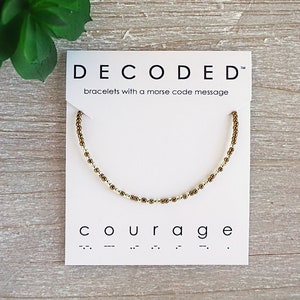 COURAGE - Morse Code Bracelet - Inspiring Jewelry - Morse Code Jewelry - Motivational Gift - Friendship Bracelets - Word Jewelry