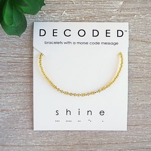 SHINE - Morse Code Bracelet - Inspirational Jewelry - Motivational Bracelet - Morse Code Jewelry - Inspirational Gifts - Gifts For Teens