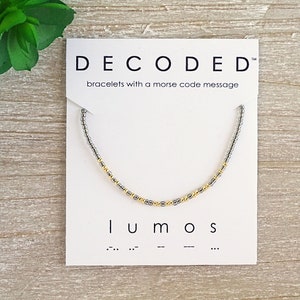 LUMOS - Morse Code Bracelets - Latin words - Morse Code Jewelry