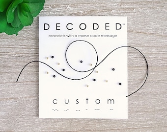 PERSONALIZADO - Pulsera con código Morse - Joyería personalizada con código Morse - Pulsera a medida - Joyería personalizada