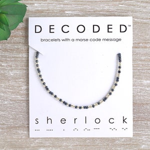 SHERLOCK - Morse Code Bracelets - Sherlock Jewelry - Morse Code Jewelry - Bracelets