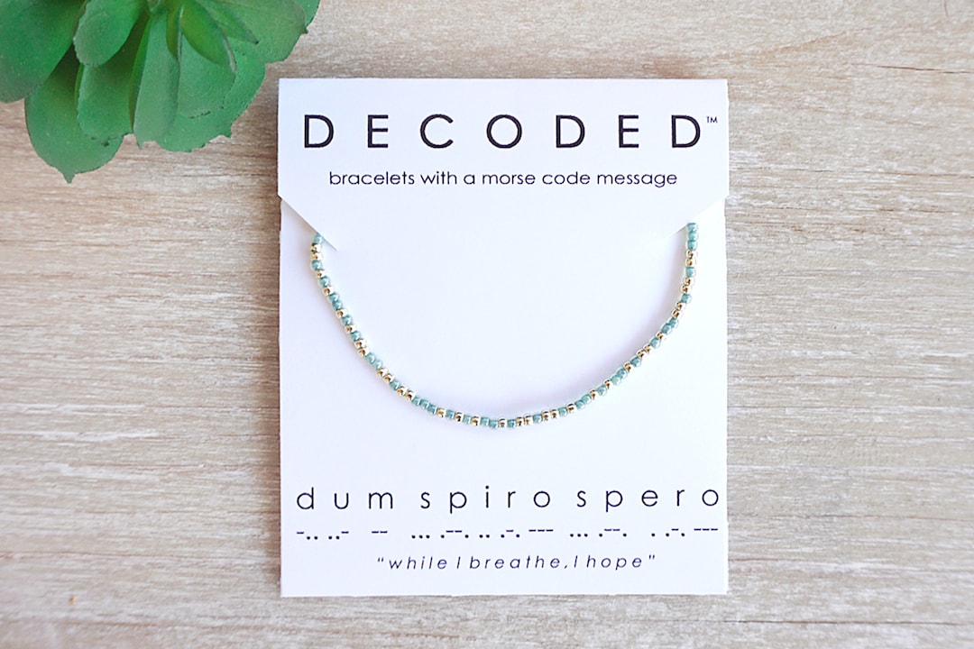 DUM SPIRO SPERO - Latin Phrases - Latin Jewelry - Morse Code Bracelet ...