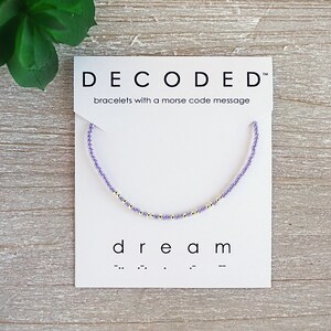 DREAM - Word Jewelry - Morse Code Bracelet - Inspirational Jewelry - Morse Code Jewelry - Friendship Bracelet