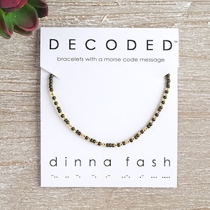 DINNA FASH - Morse Code Bracelet - Outlander Bracelet - Morse Code Jewelry - Outlander Jewelry - Outlander Fan