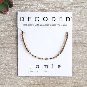 JAMIE - Outlander Jewelry - Morse Code Bracelet - Outlander Bracelet - Morse Code Jewelry