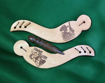 Correas para espuelas de cola de milano de línea delgada Cowboy Killer Skeleton