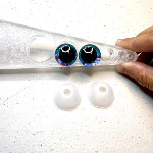 18mm Safety Eyes Blue Star Glitter Patriotic