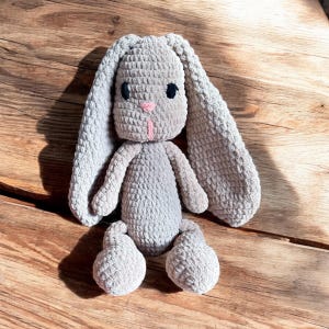 Hand Crocheted Bunny Rabbit Plushie Stuffed Animal Baby Safe