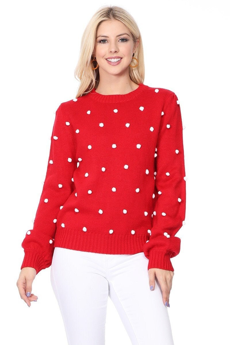 White polka hotsell dot sweater