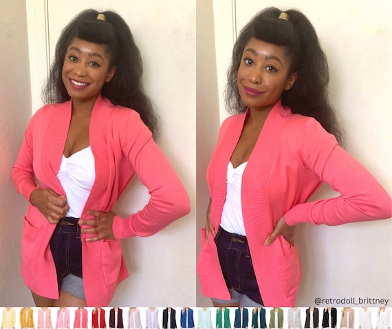 Cardigans Pour Femmes, Cardigan à Manches Longues Ouvert, Léger Et