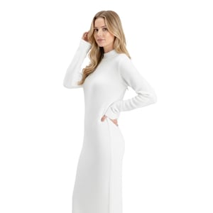 fitted lace wedding dress Snowfall Sweater Dress by Illa Illa – Effortless Winter Elegance Ivory / L main image 1