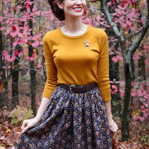 YEMAK レディース 7分袖 クルーネック 軽量 ベーシック カジュアル ニット プルオーバー セーター MK3636 (S-XL)