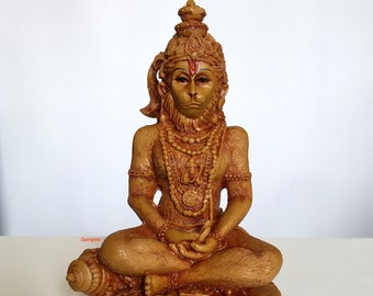Hanuman-beeldje 5 inch (12,7 cm), Hindoeïstische godheid, Indiaas apenbeeldje Hanuman, religieus altaar- en huisdecoratie