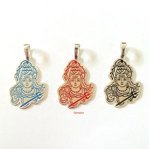 Shiva Pendant Sterling Silver Lord Shiva Necklace, Mahakal Shiv Charm 925 Silver Indian Amulet Hindu God Necklace, Meditation Yoga Jewelry