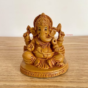 Statue de Ganesh 2,6 po. / 3 po. Statue de dieu indien Lord Ganesh Idol, statue de dieu hindou, dieu éléphant de l&#39;Inde Ganesh figure prière religieuse décoration d&#39;intérieur