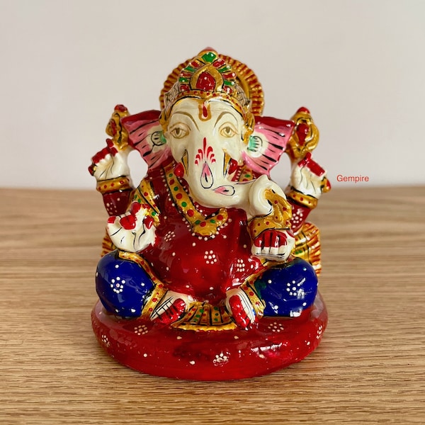 Ganesha Statue 3" Lord Ganesha Home Decor, Ganesh Statue, Ganesha Sculpture, Altar Idol Ganesha Art, India God Statue Hindu Gift Feng Shui