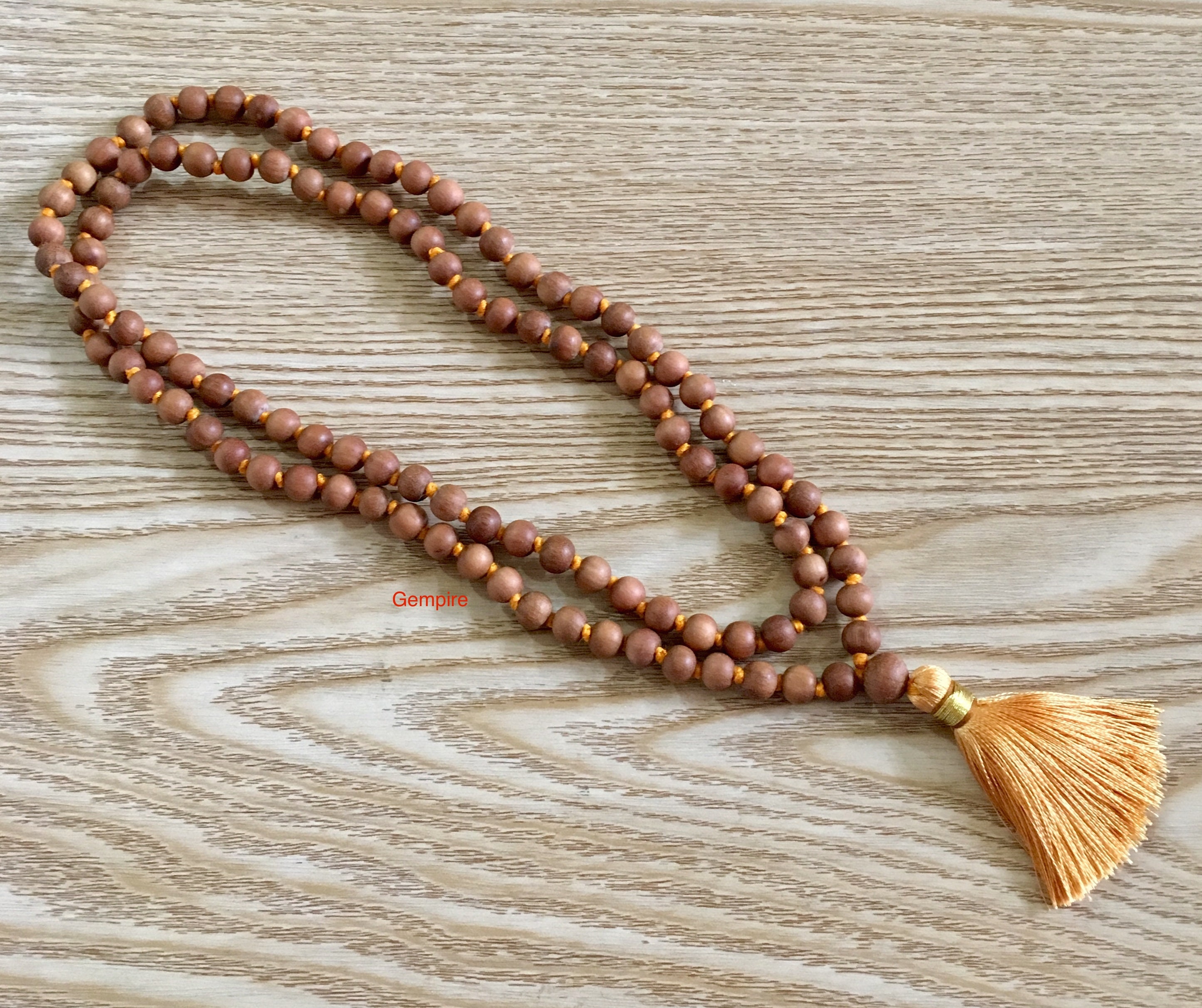 Sandalwood Mala w/Spacer Beads – Tibetan Spirit