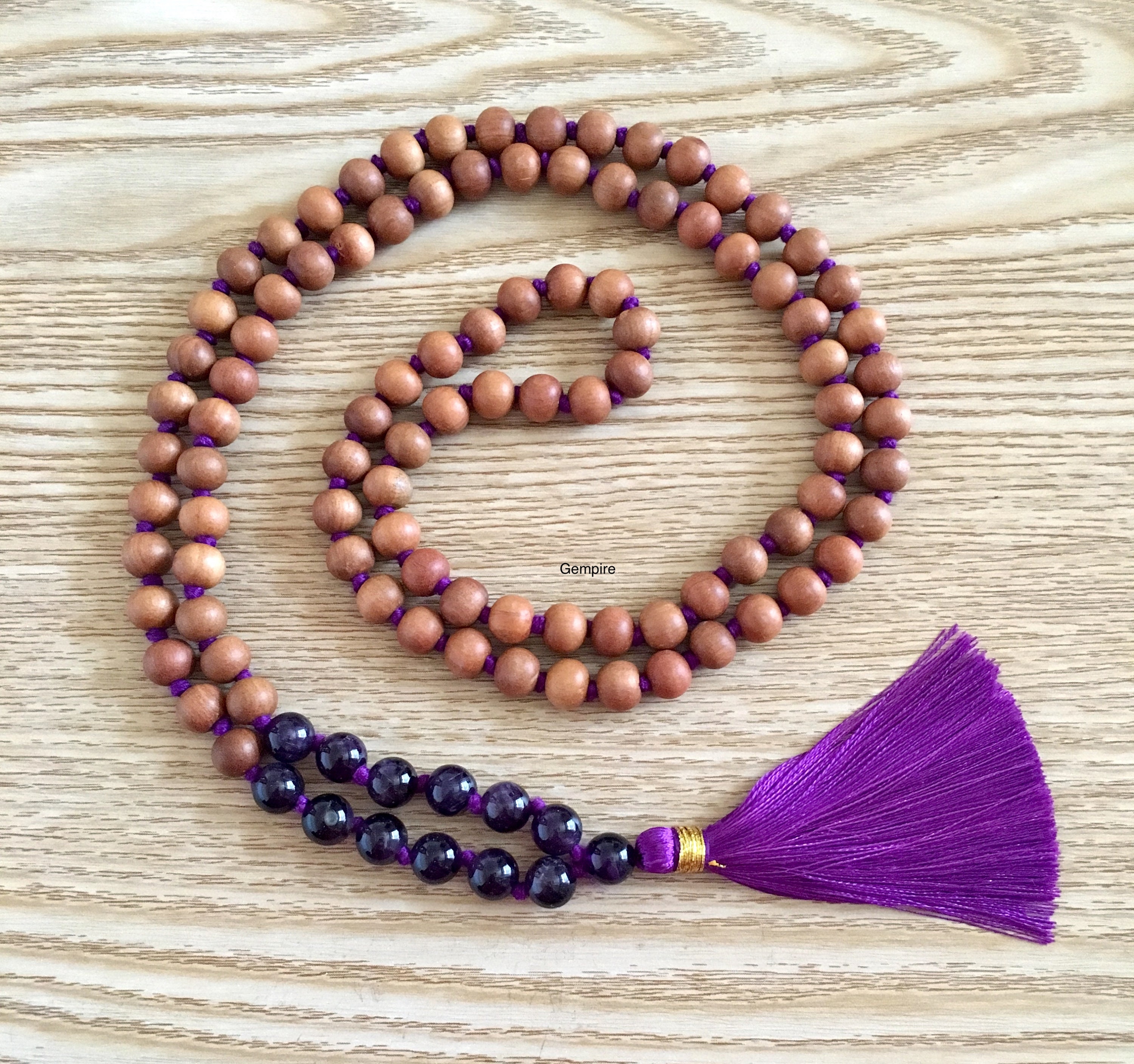 yoga mala,mala 108,sandal mala Gemstone mala,handmade mala,meditation mala,unique mala,gift for her,japa mala