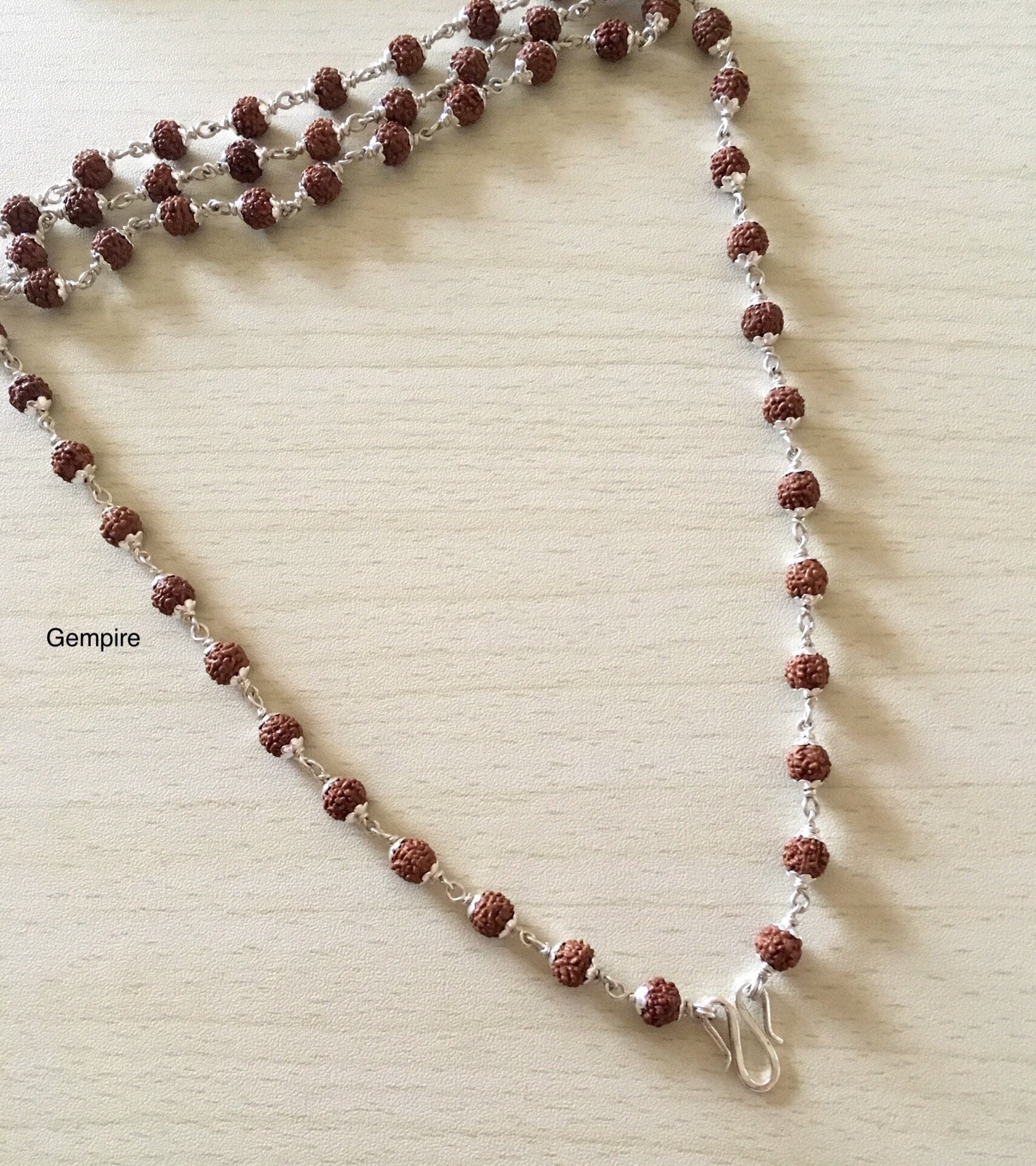 Silver chain deals with single rudraksha