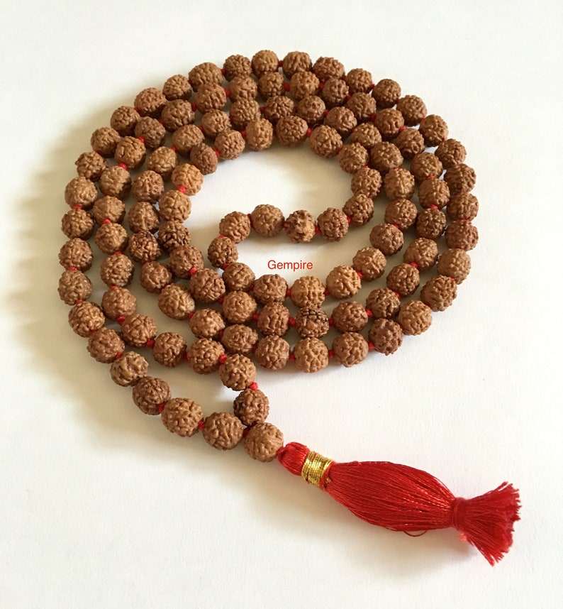 Rudraksha Mala 8 mm 108 Japa Mala Knotted 108 Prayer Mala Etsy
