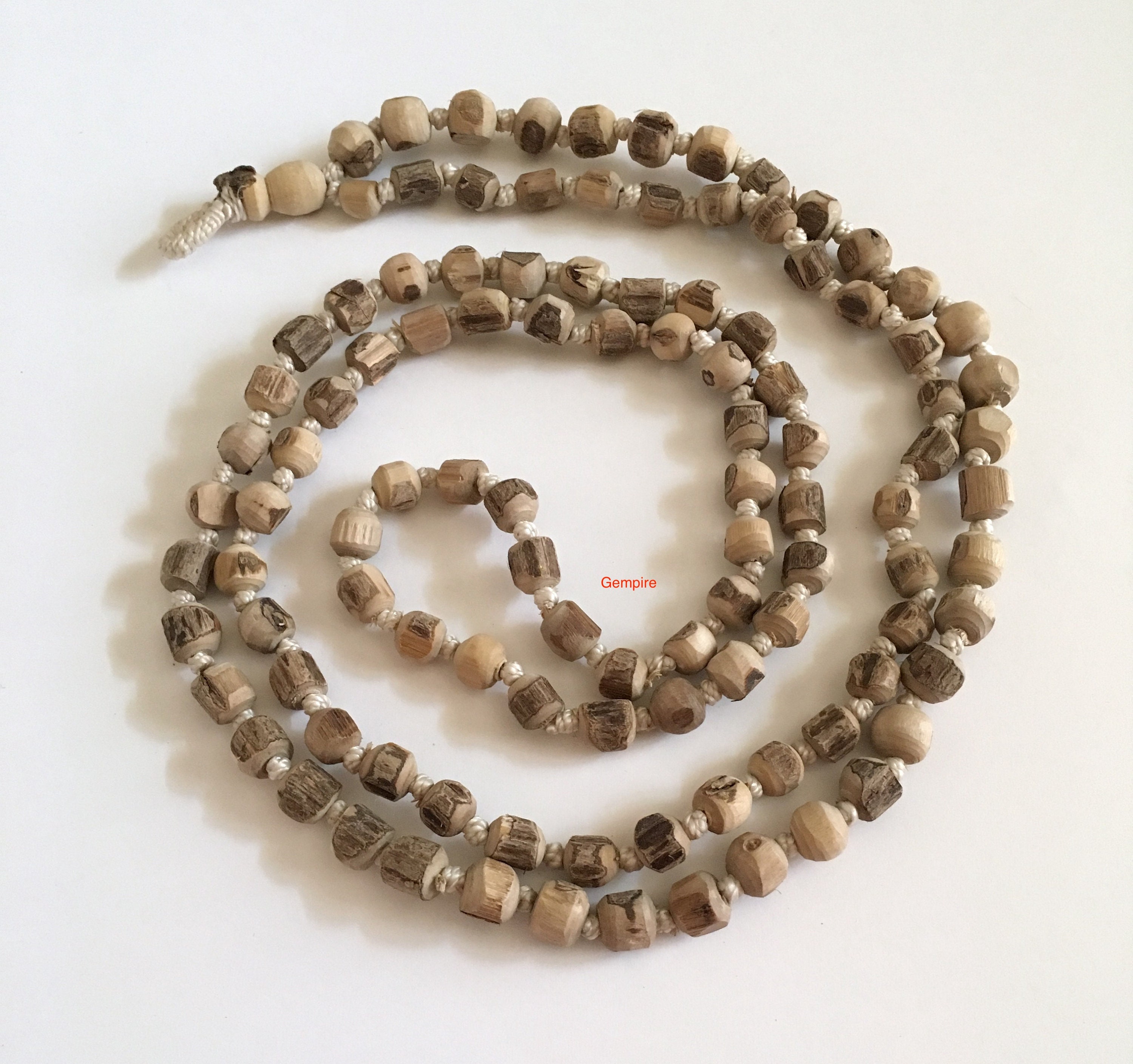 Tulsi Mala - Decreasing Bead Size - Rough Tulsi Japa Mala