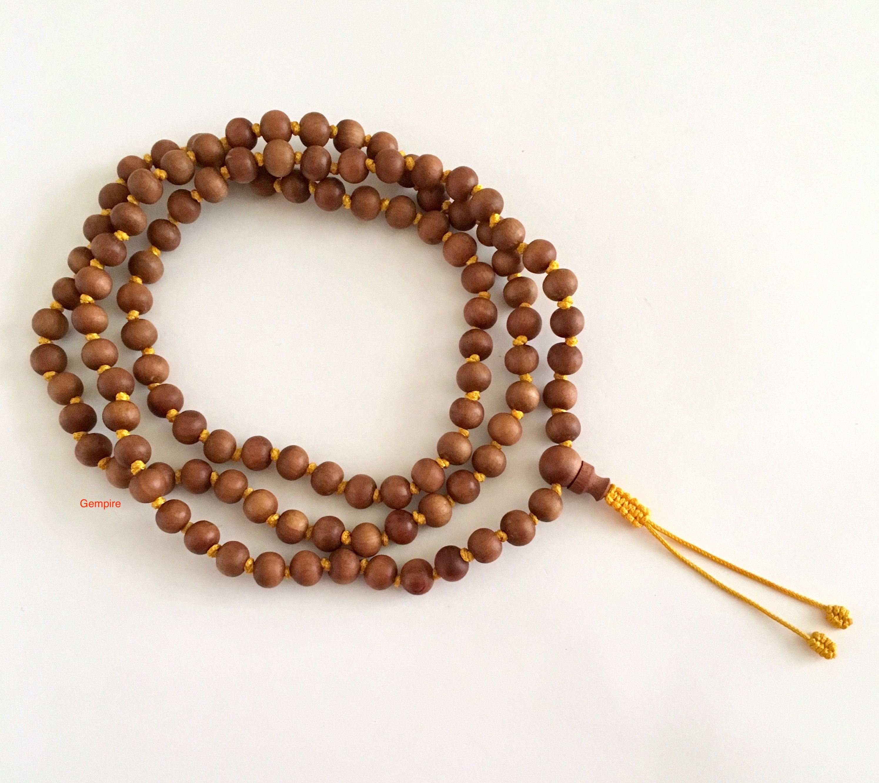 Woolly Mammoth Buddhist Wrist Mala • 8mm • 27 beads • Rare