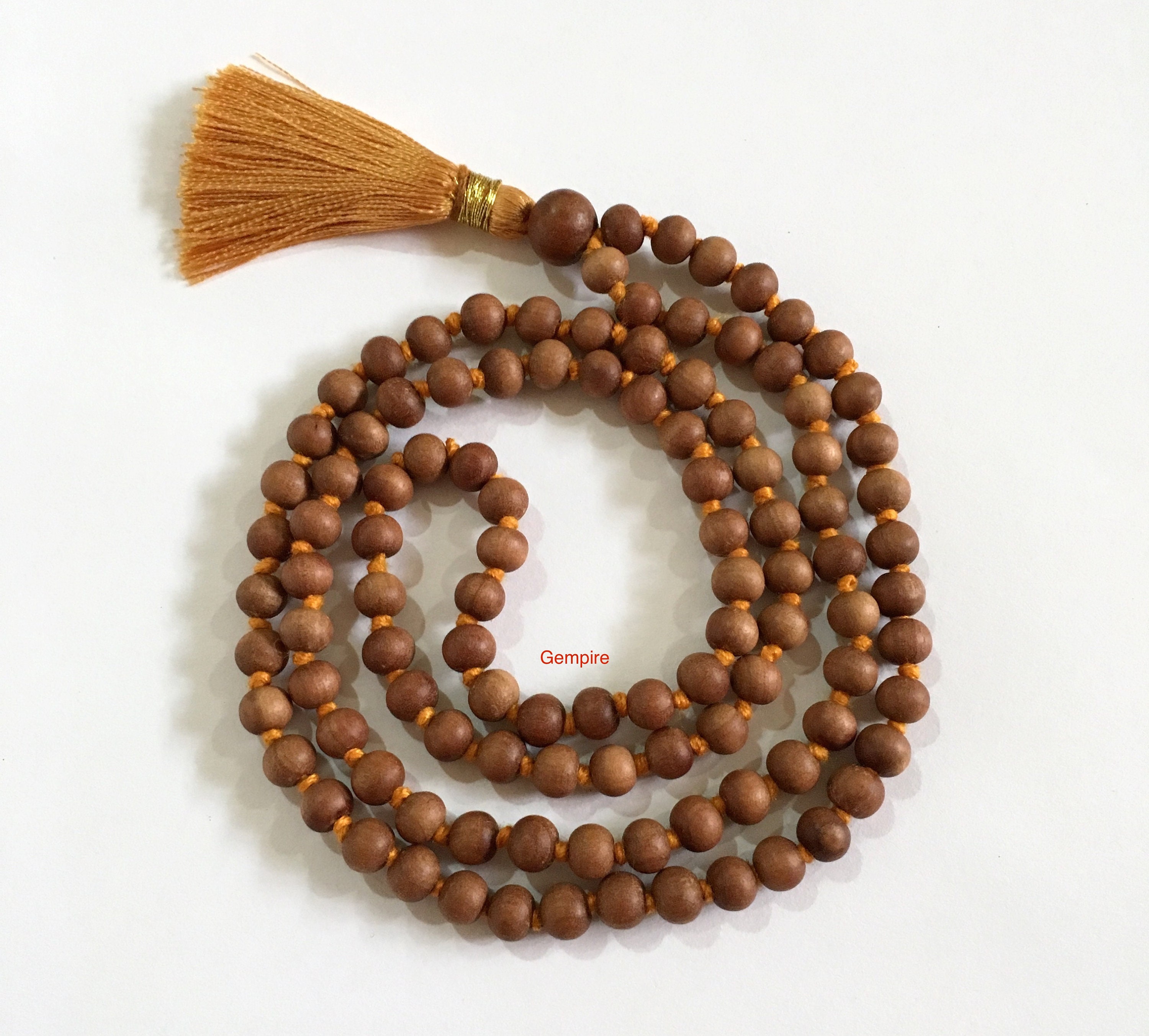 Banded Sandalwood 6mm Mala – Beads of Paradise