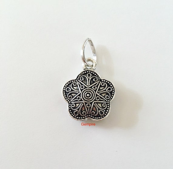 925 Sterling Silver Antiqued Praying Hands Charm and Pendant