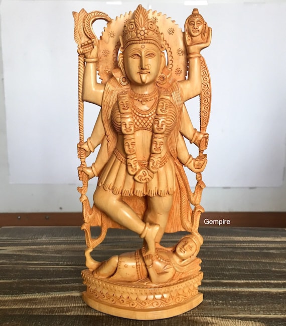 10.インドヒンズー教木製神像 約25センチcm 手に皿.極小品 10.インドヒンズー教木製神像 約25センチcm 手に皿.極小品 コレクション