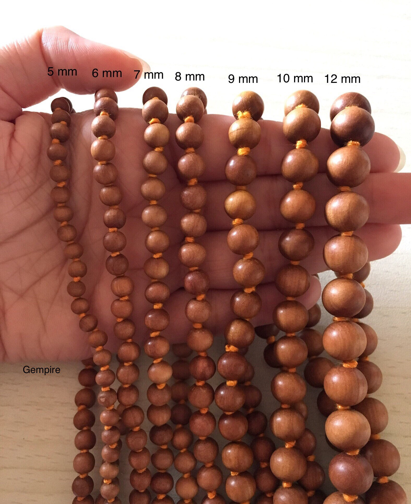 Sandalwood Mala 5 Mm 108 Sandalwood Japa Mala, Kids Prayer Beads Mala  Necklace, Wood Bead Rosary, Hindu Meditation Mala Buddhist Tibetan 