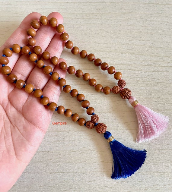 Mala 108 Prayer Beads Bracelets 8mm Natural Wooden Bead Bangles Men Women  Buddhist Knotless Bracelet Fashion