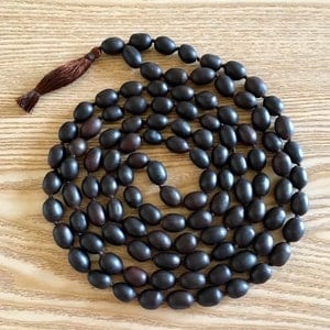 Lotus seed mala necklace, 108 Prayer Beads Knotted Lotus Seed Beads necklace, Natural Beads 108 Meditation Rosary, India Hindu Prayer Mala