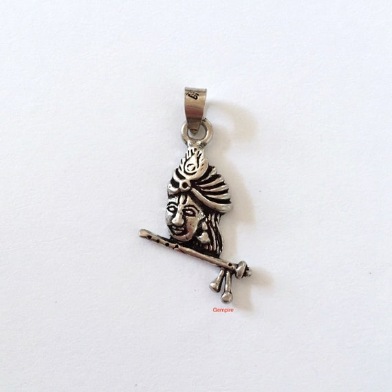 radha krishna silver locket