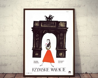 Polish Movie Poster Roman Holiday Wyler Hepburn Peck Limited Edition 1959/2021!