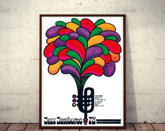 Polish Music Festival Poster 15th JAZZ JAMBOREE Hilscher art of trumpet. 1972/2022 NEW!
